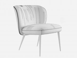 West Elm Ginger slipper chair 3D 模型
