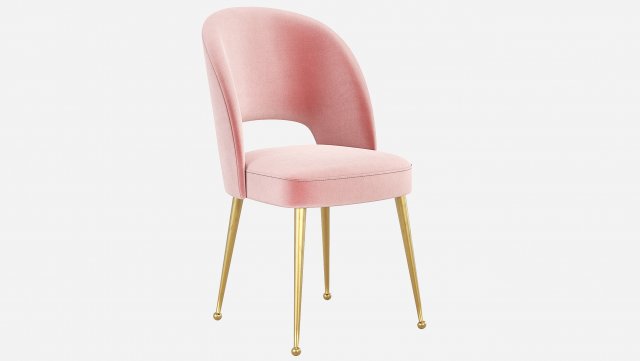 Swell Modern Upholstered Dining Room Chair TOV Furniture 3D Модель .c4d .max .obj .3ds .fbx .stl .blend 