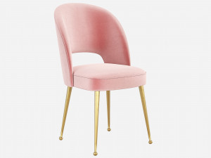 Swell Modern Upholstered Dining Room Chair TOV Furniture Modello 3D