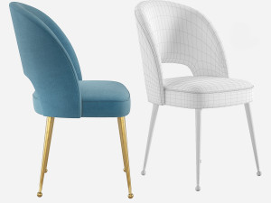 Swell Modern Upholstered Dining Room Chair TOV Furniture 3D Модель