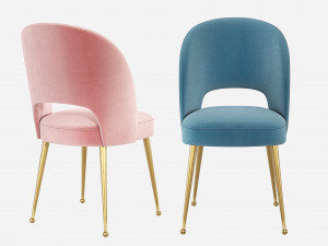 Swell Modern Upholstered Dining Room Chair TOV Furniture 3D Модель