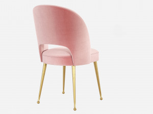 Swell Modern Upholstered Dining Room Chair TOV Furniture 3D Модель