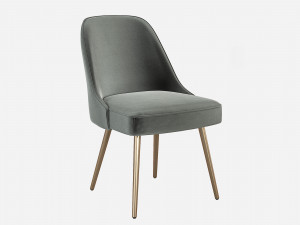 West elm Mid-Century Upholstered Dining Chair 3Dモデル