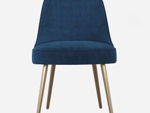 West elm Mid-Century Upholstered Dining Chair 3D Model