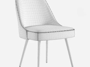 West elm Mid-Century Upholstered Dining Chair 3D Model
