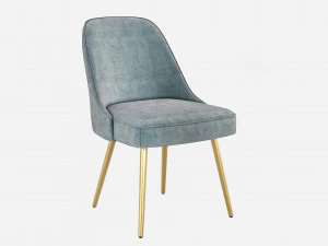 West elm Mid-Century Upholstered Dining Chair 3D Model