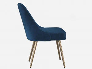 West elm Mid-Century Upholstered Dining Chair 3D Model