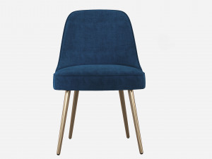 West elm Mid-Century Upholstered Dining Chair Modelo 3D