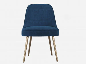 West elm Mid-Century Upholstered Dining Chair 3D Model