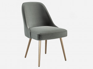 West elm Mid-Century Upholstered Dining Chair Modelo 3D
