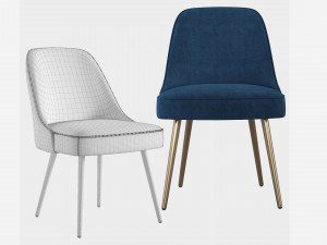 West elm Mid-Century Upholstered Dining Chair Modelo 3D