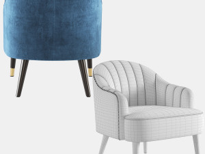 Deephouse Leicester Armchair 3D 모델
