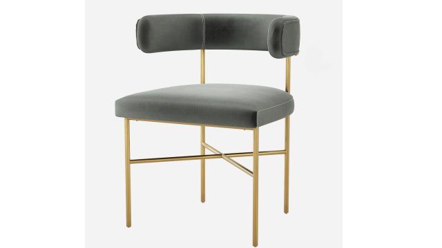TOV Furniture Kim Performance Velvet Dining Chair 3D Модель .c4d .max .obj .3ds .fbx .stl .blend 