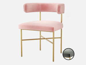 TOV Furniture Kim Performance Velvet Dining Chair 3D Модель