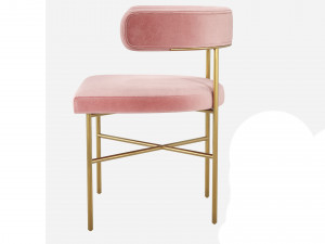 TOV Furniture Kim Performance Velvet Dining Chair 3D Модель