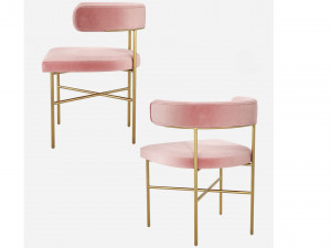 TOV Furniture Kim Performance Velvet Dining Chair 3D Модель