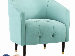 Ayesha Tufted Accent Chair Model 3D
