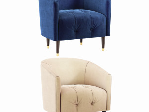 Ayesha Tufted Accent Chair Model 3D