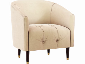 Ayesha Tufted Accent Chair Model 3D