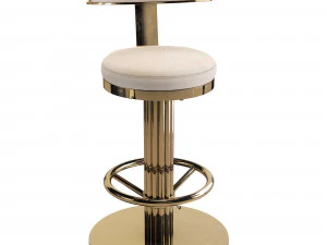 Oscar Swivel Gold Counter Chair 3D Model