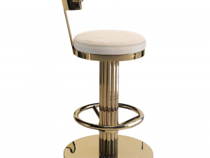 Oscar Swivel Gold Counter Chair Modello 3D
