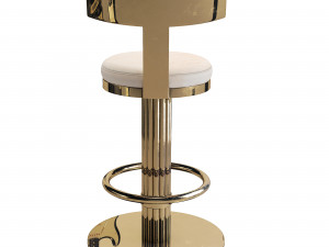 Oscar Swivel Gold Counter Chair Modello 3D