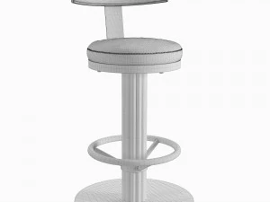 Oscar Swivel Gold Counter Chair 3D Model