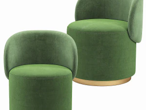 Cadeira de jantar baixa Eichholtz Greer Modelo 3D