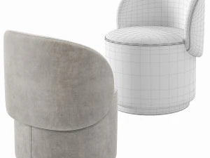 Cadeira de jantar baixa Eichholtz Greer Modelo 3D