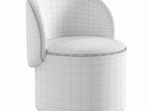 Cadeira de jantar baixa Eichholtz Greer Modelo 3D
