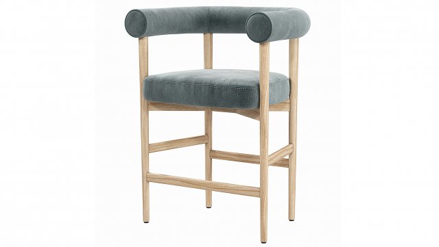 Crate and Barrel Mazz Counter Stool 3D 모델 .c4d .max .obj .3ds .fbx .stl .blend 