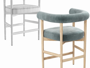 Crate and Barrel Mazz Counter Stool 3D 모델