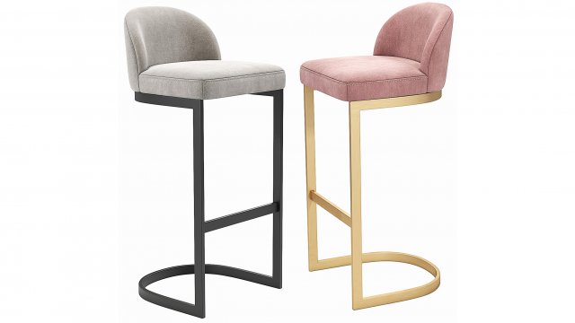 Restoration Hardware 1960S Rome Bar Stool 3D Model .c4d .max .obj .3ds .fbx .stl .blend 