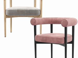 Mazz Dining Chair Crate and Barrel 3Dモデル