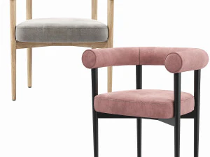 Mazz Dining Chair Crate and Barrel 3D Model