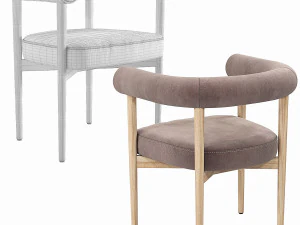 Mazz Dining Chair Crate and Barrel 3D Model