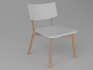 chair white askvoll 3D Model