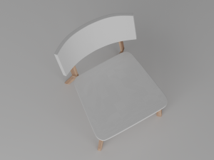 chair white askvoll 3D-Modell