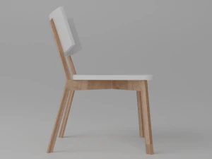 chair white askvoll 3D Model