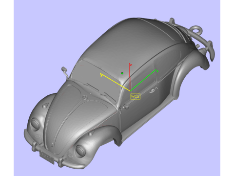 Beetle Realist miniature keychain 3D Print Model