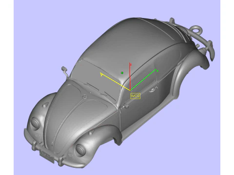 Beetle Realist miniature keychain 3D Print Model