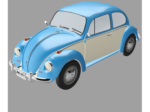 Beetle Realist miniature keychain 3Dプリントモデル