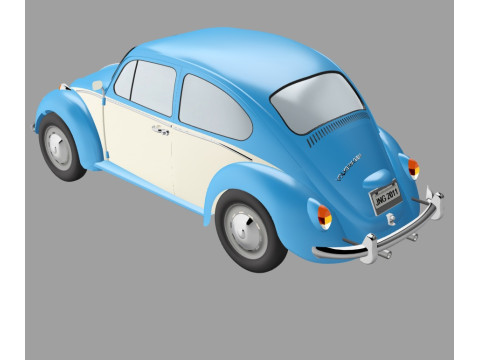 Beetle Realist miniature keychain 3D Print Model