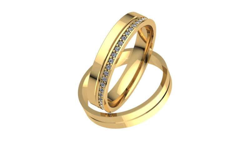 Wedding ring 3D Druckmodell .c4d .max .obj .3ds .fbx .stl .blend