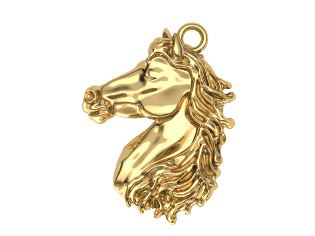 Pingente Cabeca Cavalo pendent of head horse 3D Print Model .c4d .max .obj .3ds .fbx .stl .blend