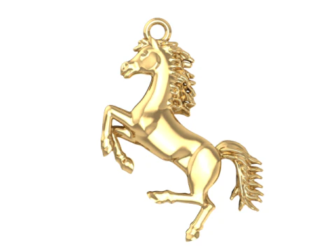 At kolye pingente de cavalo 3D Baskı Modeli