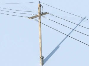 posts with wires 3D Model