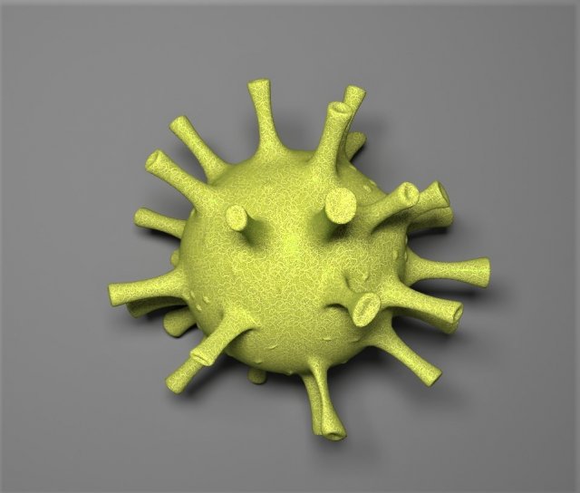 corona virus covid-19 low poly 3Dモデル .c4d .max .obj .3ds .fbx .stl .blend 