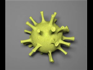 corona virus covid-19 basso poli Modello 3D