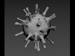 corona virus covid-19 low poly 3Dモデル